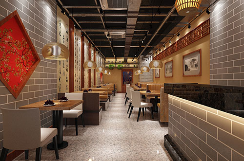 北镇传统中式餐厅餐馆装修设计效果图